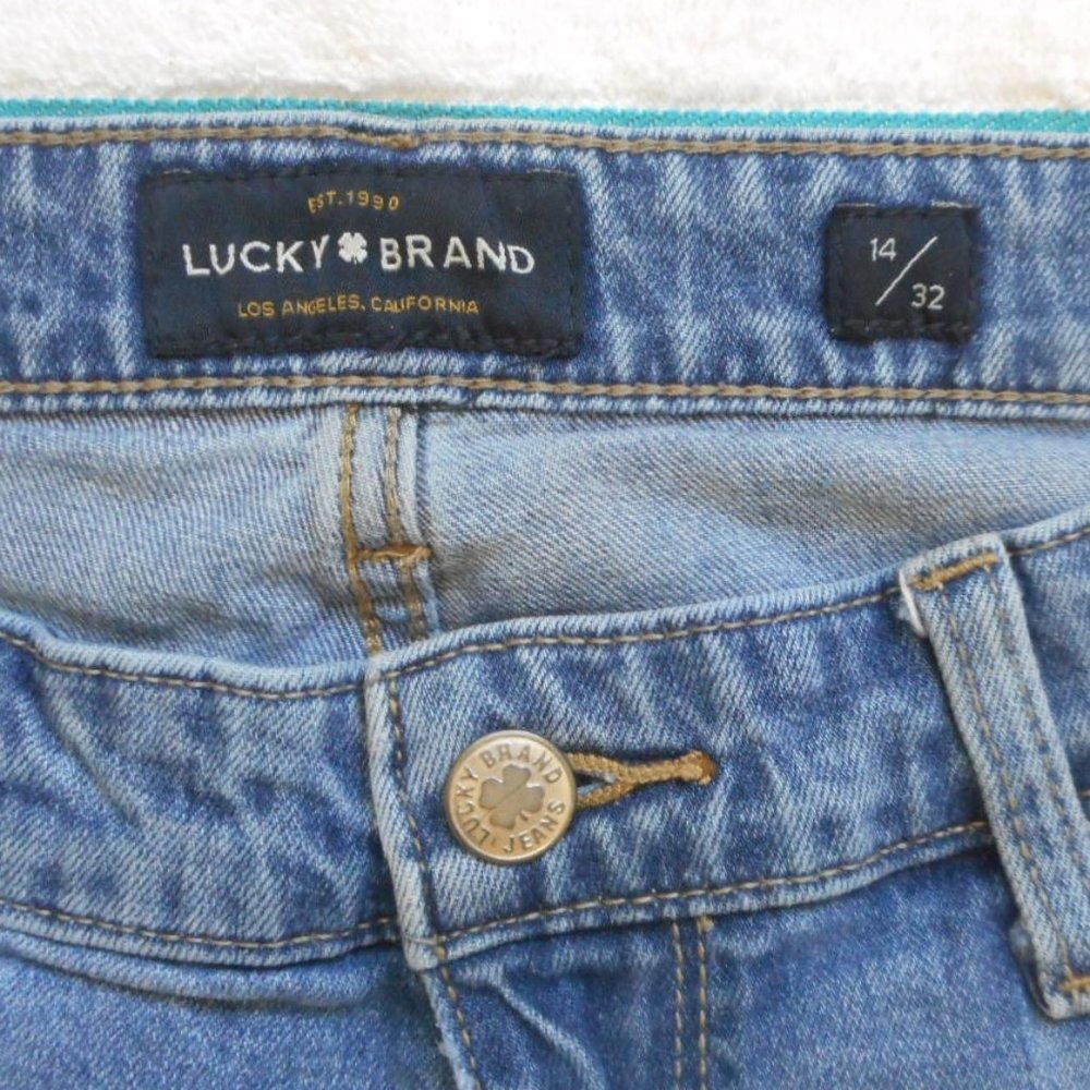 🌸SOLD🌸 LUCKY BRAND Jeans Size 14 Sweet Crop Denim - Picture 12 of 12